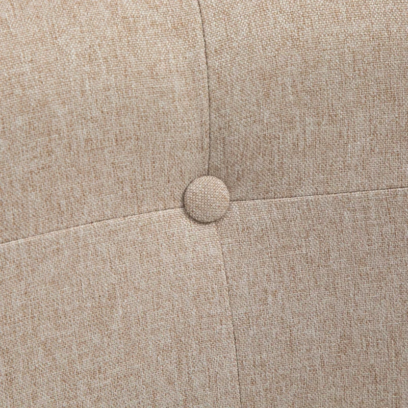 HOMCOM Set of 2 Tufted Bar Stool Chairs, Beige