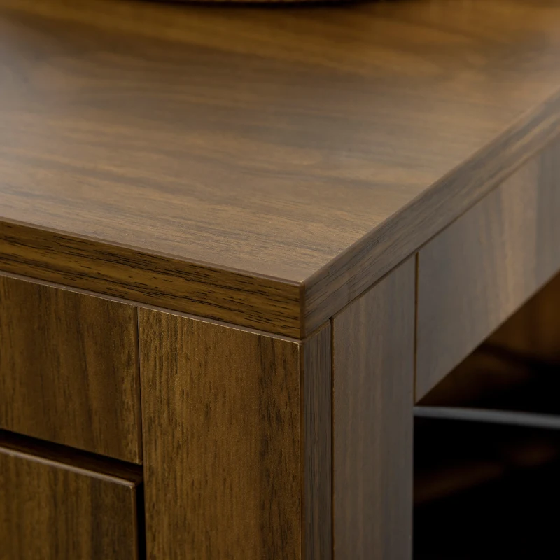 PawHut Dog Crate Furniture with Cushion, Wooden Dog Kennel End Table with Lockable Door, for Miniature Dogs, Indoor, Walnut