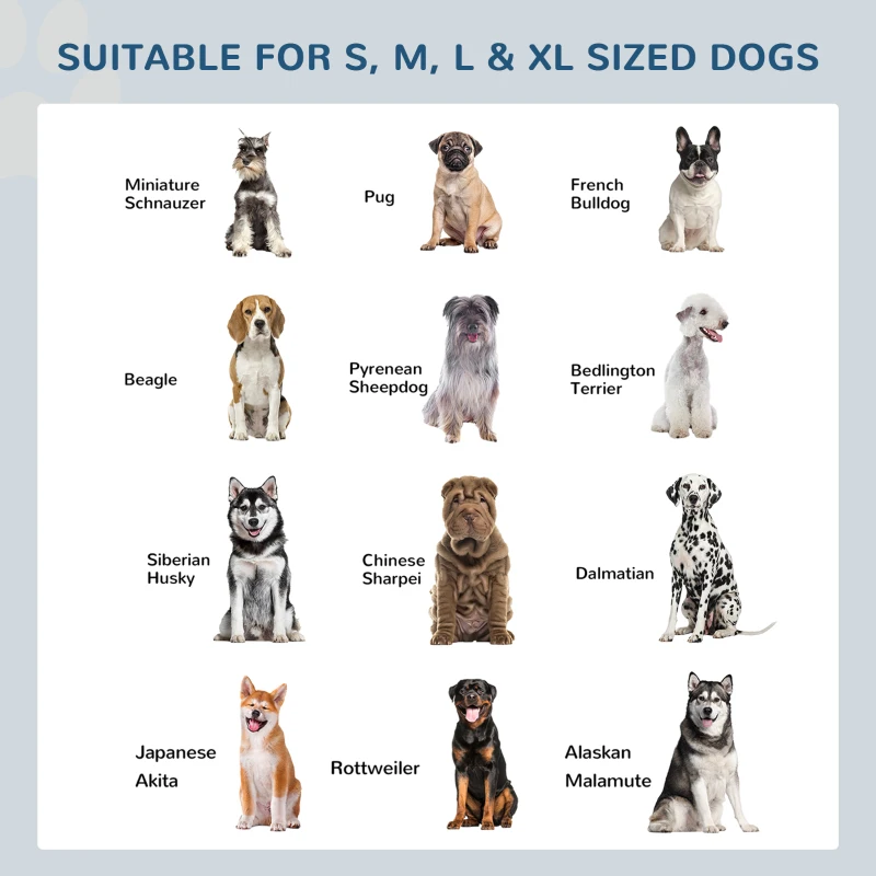 PawHut Elevated Dog Bowls Adjustable Pet Feeder Raised Dog Bowl with 2 Removable Stainless Steel Bowls for S, M, L, XL  Dogs, Brown