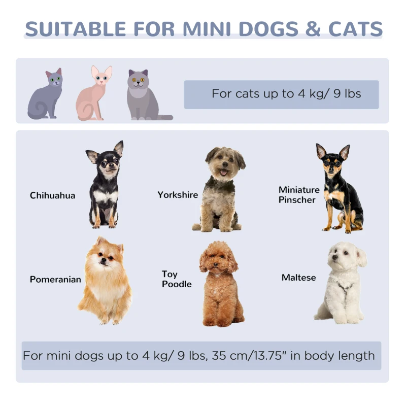 PawHut Pet Stairs for Miniature Dogs Hidden House, Cat Steps for Couch High Bed Sofa, Portable Puppy Stairs for Climbing with Handles, Non-Slip Carpet, Side Holes for Entry, White