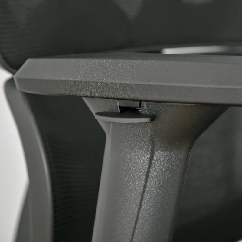 Vinsetto 300 lbs Mesh Office Chair, Ergonomic High Back Swivel Desk Chair with Adjustable Height, Armrest, Lumbar Support and Headrest, Black