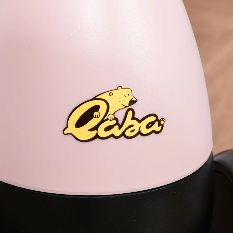 Qaba Baby Balance Bike for 18-36 Months, Toddler No Pedal Ride-on Walking Bike with 4 Wheels Gifts for Boys Girls, Pink