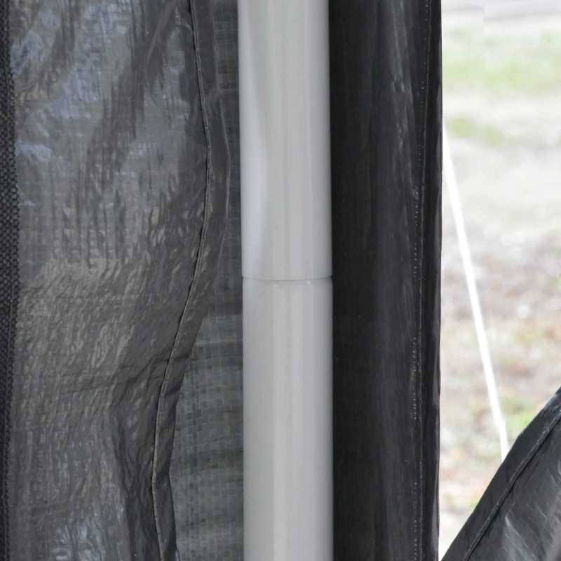 Outsunny 10x13ft Gazebo Party Tent Outdoor Canopy Garden Sun Shade w/Mesh Sidewalls, Dark Grey