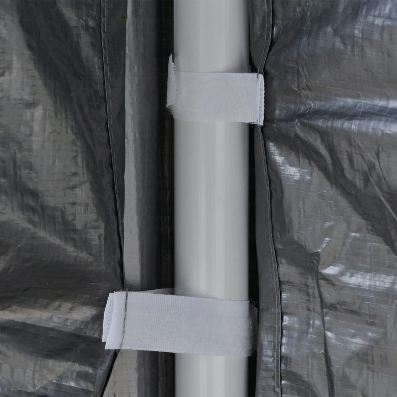 Outsunny 10x13ft Gazebo Party Tent Outdoor Canopy Garden Sun Shade w/Mesh Sidewalls, Dark Grey