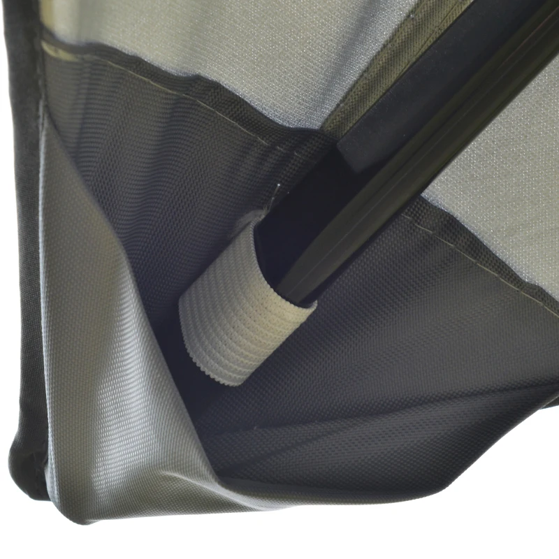 Outsunny 12' x 12' Foldable Pop-up Party Tent Instant Canopy Sun Shade Gazebo Shelter Steel Frame Oxford w/ Roller Bag, Grey