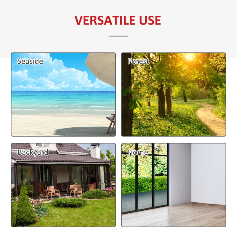 Outsunny 130" x 47" Hammock with Stand, Outdoor Hammock Camping Bed, Freestanding Lounge Chair with Wooden Frame Cotton Fabric for Outdoor Indoor, White, Teak