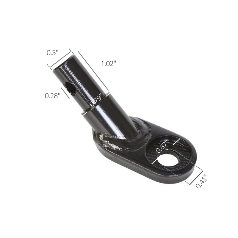 Aosom BikeTrailer Hitch, Steel Type 'B' Bicycle Trailer, Powder Coating, Durable and Sturdy, Cargo Hitch Coupler, for Cargo, Child and Pet Trailers, Black