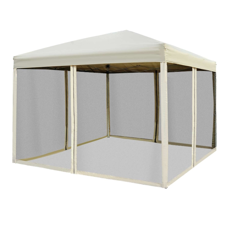10x10 sun shelter with netting