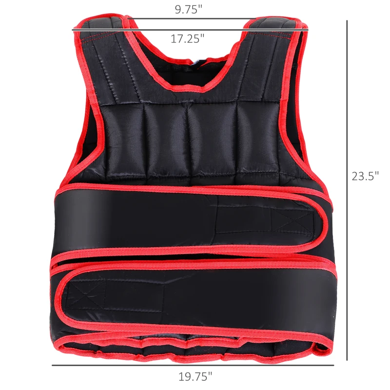 Soozier Adjustable Weighted Vest, Weighted Workout Vest with Customizable Weight, Men Or Women Weighted Running Vest, Strength Training Equipment, 44 lbs