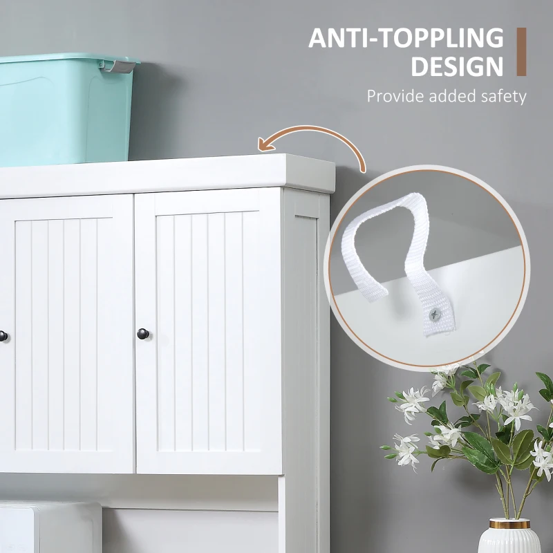 HOMCOM 71" Kitchen Pantry Storage Cabinet with Storage, White