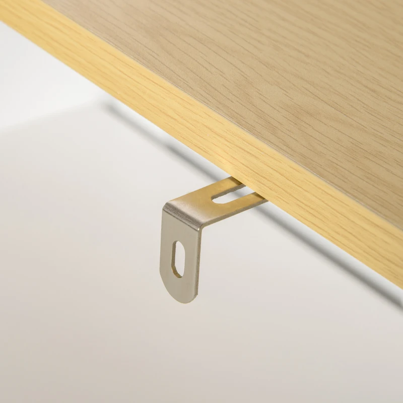 HOMCOM Undersink Restroom 2-Tier Anti-Slip Storage Basin w/ Sink Pipe Slot - White