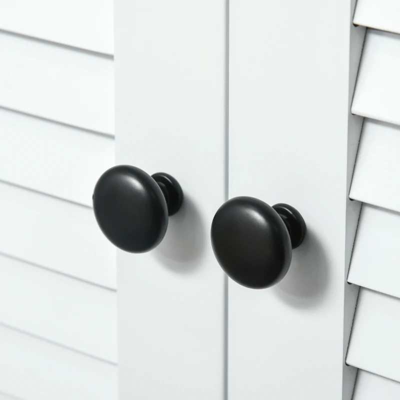 HOMCOM Undersink Restroom 2-Tier Anti-Slip Storage Basin w/ Sink Pipe Slot - White