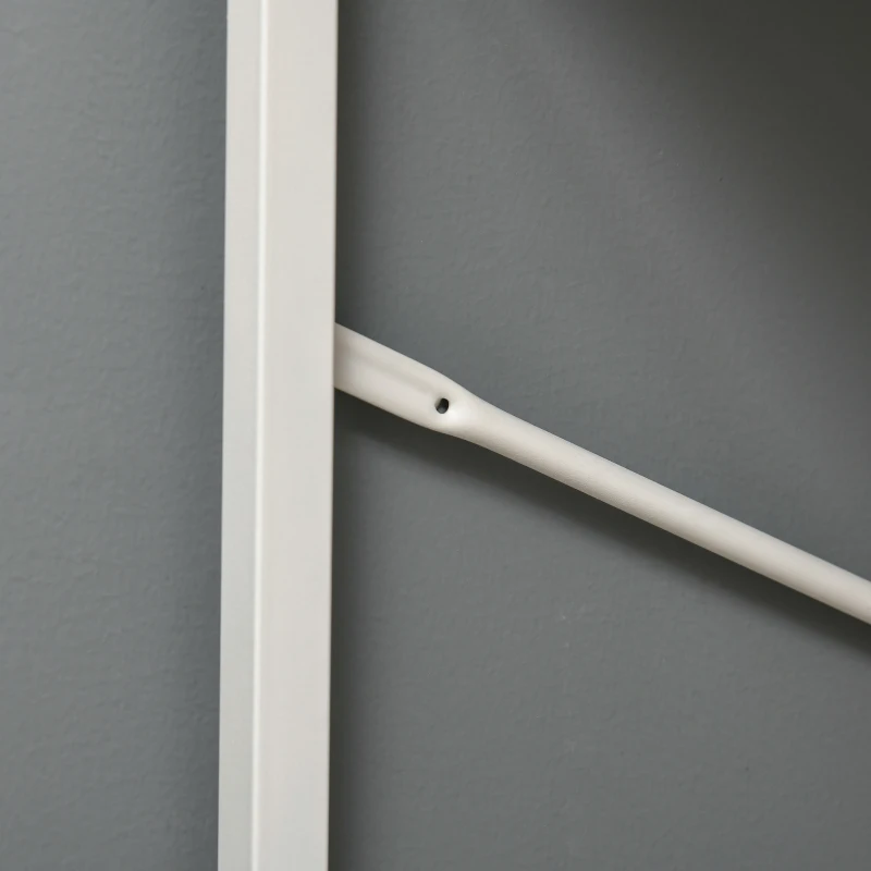 HOMCOM Modern White Corner Computer Desk, Space-Saving Steel Frame Design for Home Office, Study Room