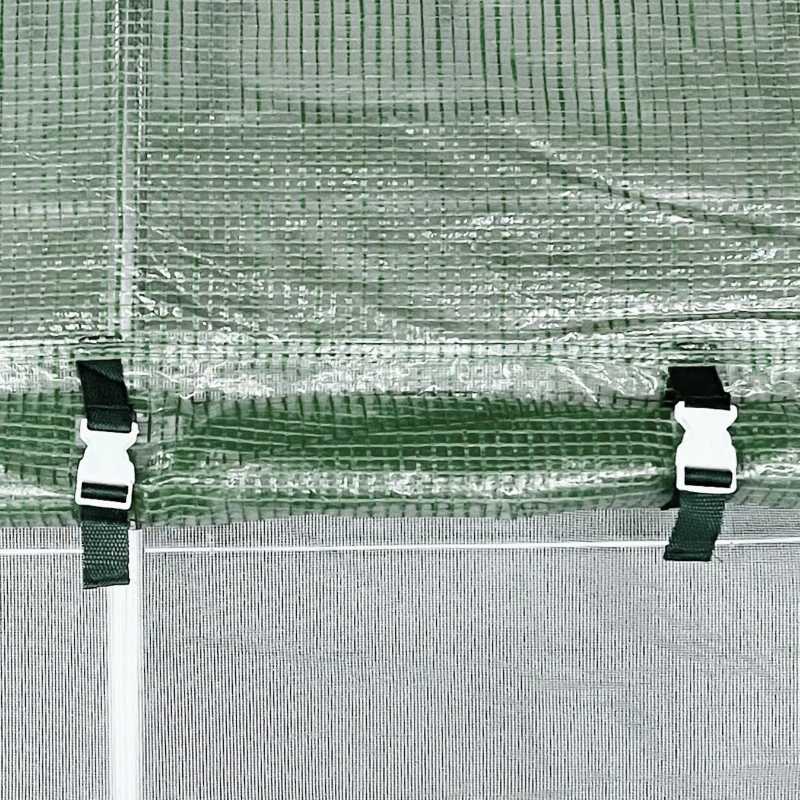 Outsunny 13' x 10' x 7' Large Walk-in Tunnel Greenhouse, Portable Garden Planting Hot House with PE Cover, Green