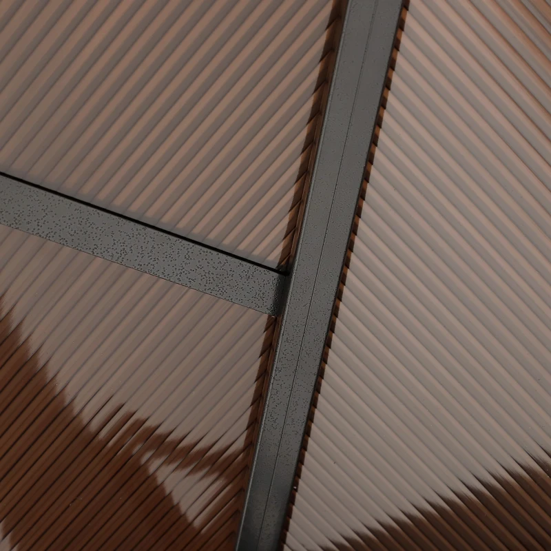 Outsunny Outside Porch BBQ Cooking Pergola Canopy w/ 6 Hooks for Utensils & Double Venting Roof