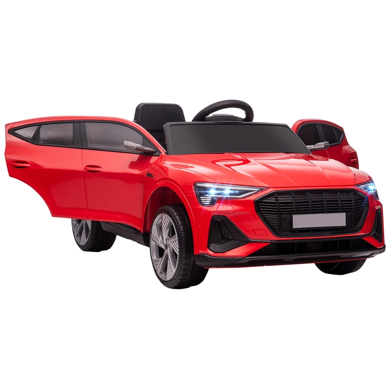 Aosom 12V Electric Car for Kids w/ Remote Control, Safety Belt, LED Lights, Red
