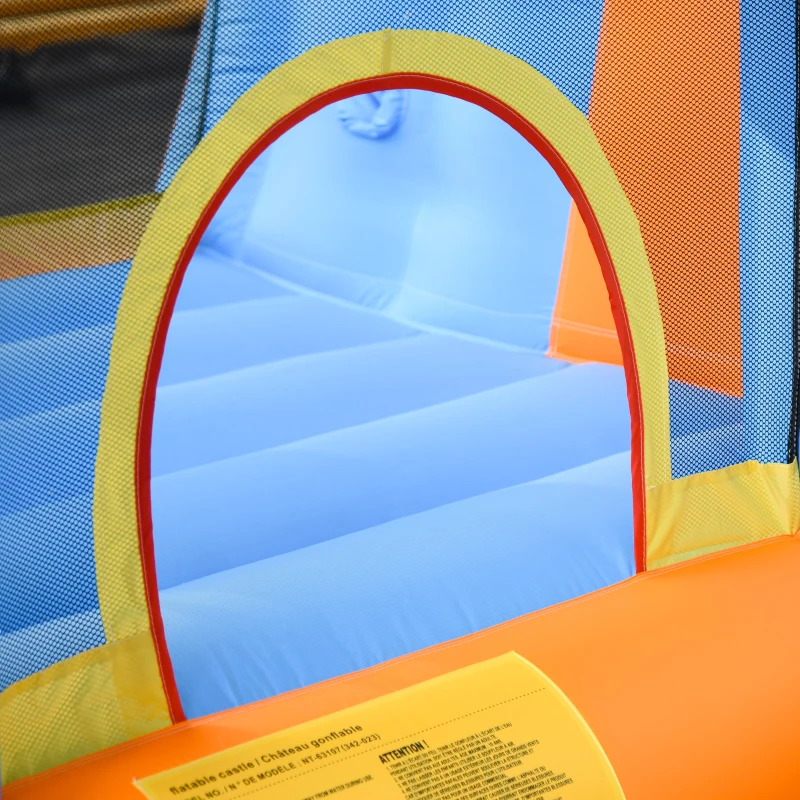 Outsunny 5-in-1 Kids Inflatable Bounce House Jumping Castle with Water Pool, Slide, Climbing Walls & 2 Water Guns