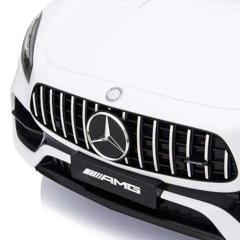 Aosom Licensed Kids Ride-On Car 12V with Remote Control, Suspension Wheel, Adjustable Speed, White