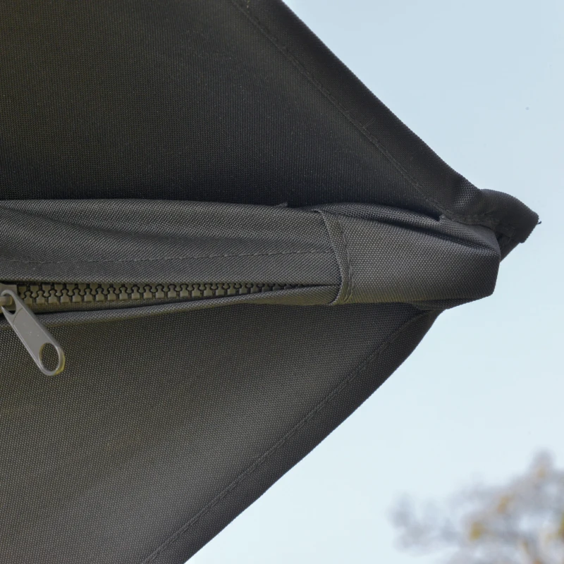 Outsunny 10x10ft Cantilever Umbrella Rotatable Square Top Market Parasol with 4 Adjustable Angle for Backyard Patio Outdoor Area Dark Grey