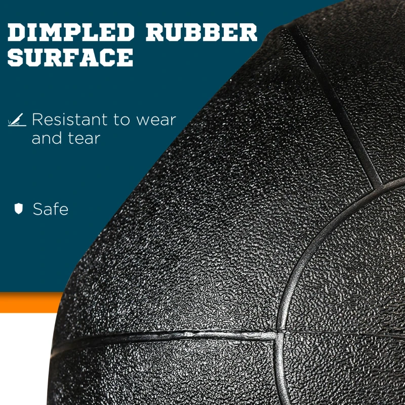 Soozier Medicine Ball with Handles, 18 lbs. Weighted Ball for Exercise, Med Ball for Abs, Core, Strength Training, Balance Training