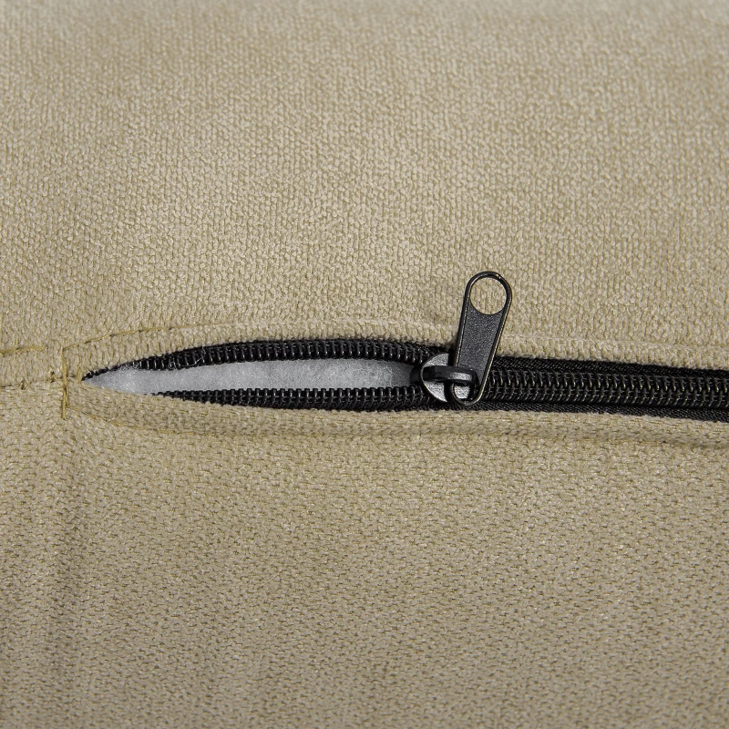 HOMCOM Folding Ottoman Sleeper, Convertible Fabric Bed, Beige