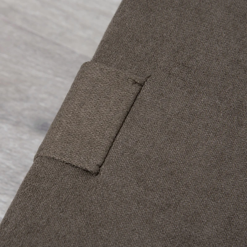 HOMCOM Folding Ottoman Sleeper, Convertible Fabric Bed, Brown