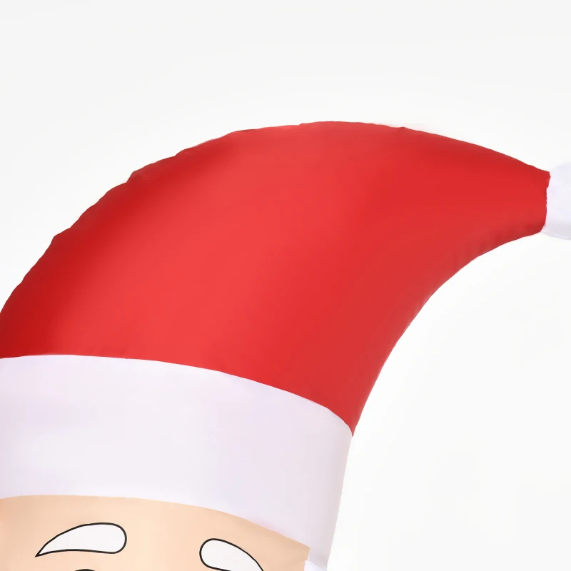 Outsunny 6ft Christmas Inflatables Outdoor Decorations Guitar-playing Santa Claus with Musical Notes Beard, Blow-Up LED Yard Christmas Decor for Lawn Garden Party
