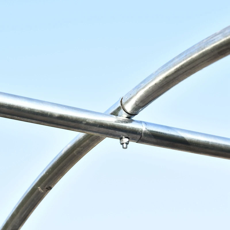 Outsunny 9.85'L x 6.6'W x 6.6'H Polytunnel Greenhouse Outdoor Walk-In Greenhouse, Transparent