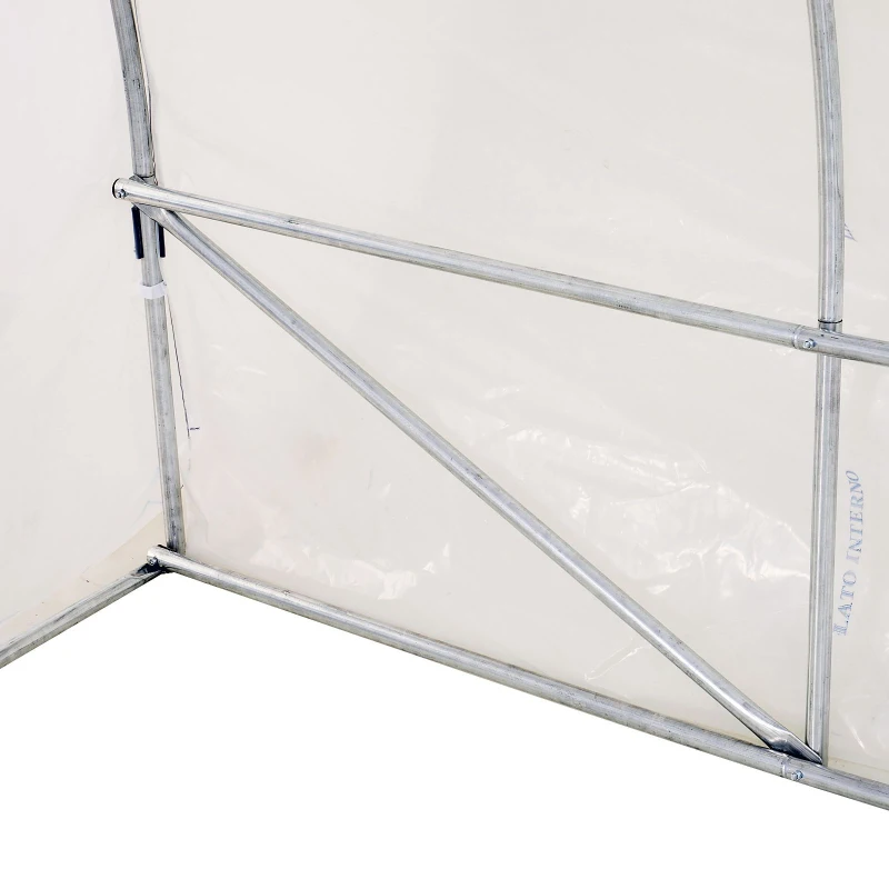 Outsunny 9.85'L x 6.6'W x 6.6'H Polytunnel Greenhouse Outdoor Walk-In Greenhouse, Transparent