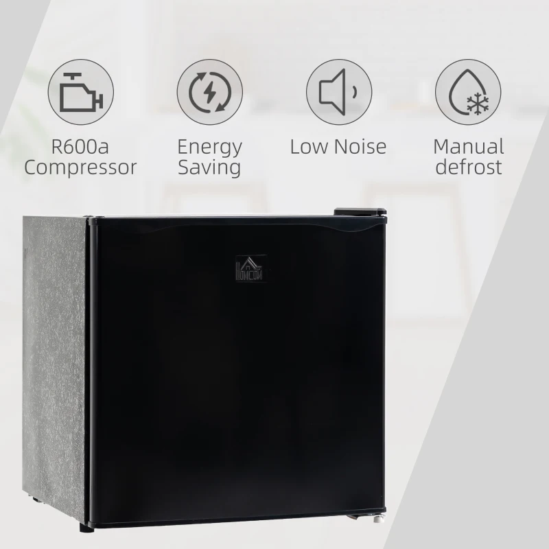 HOMCOM Mini Freezer Countertop, 1.1 Cu.Ft Compact Upright Freezer with Removable Shelves, Reversible Door for Home, Dorm, Apartment and Office, Black