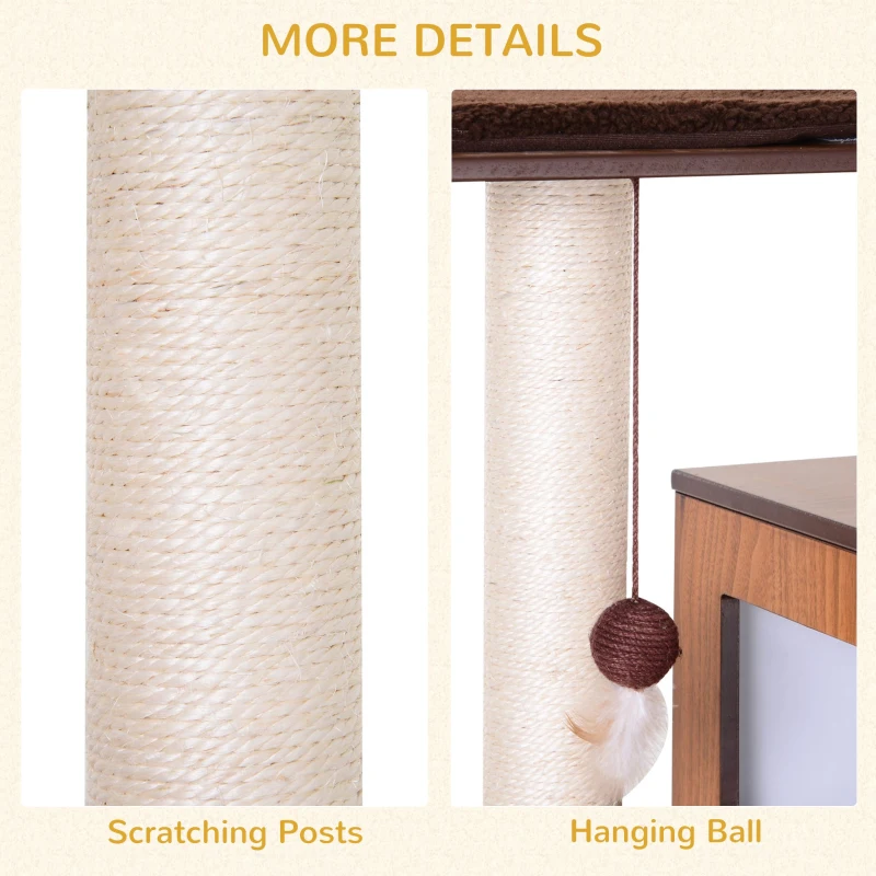 PawHut Multi-Level 57" Cat Tree Large Perch & Condo