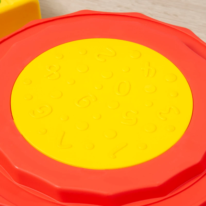 Outsunny 10 Piece Learn-to-Balance Toy Stepping Stones for Kids with Stackable Design, Kids Balance Beam Backyard Toy, Non-Slip Preschool Learning Toy, Outdoor Obstacle Course for Kids 3-6