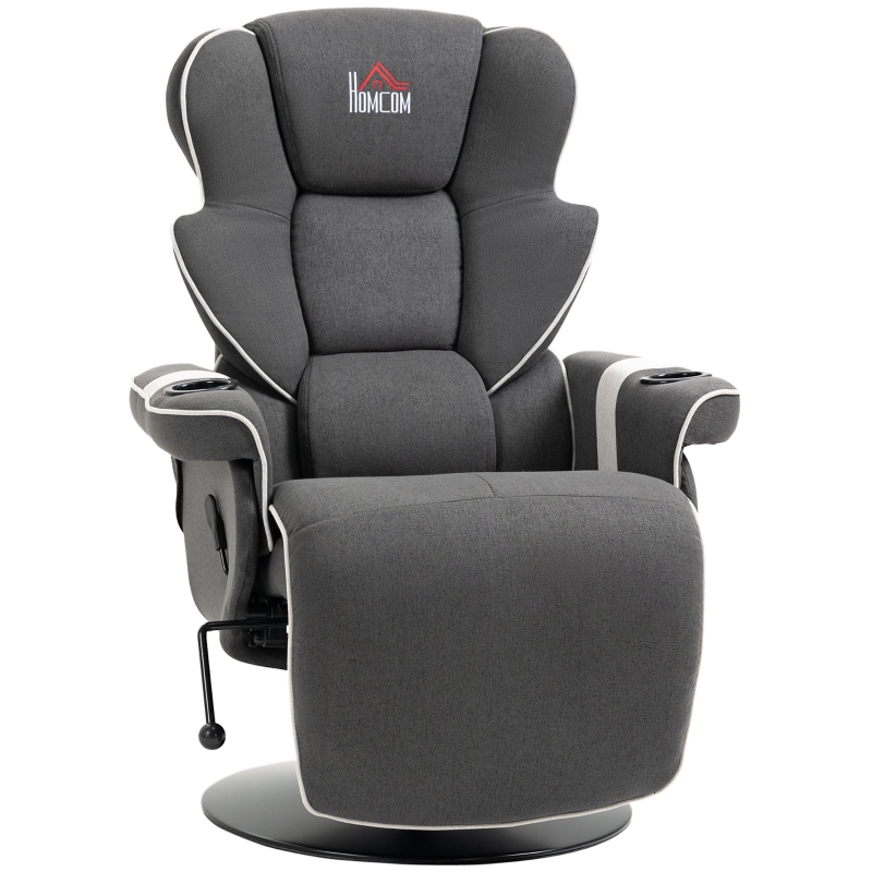 Manual reclining foot rest business leather computer chair