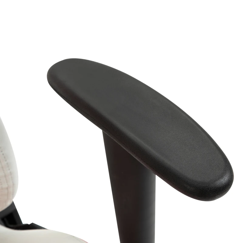 Vinsetto Office Chair Racing Gaming Chair Faux Leather Adjustable Height Recliner with Wheels, Headrest, Lumbar Support for Girls Gift, Pink and White