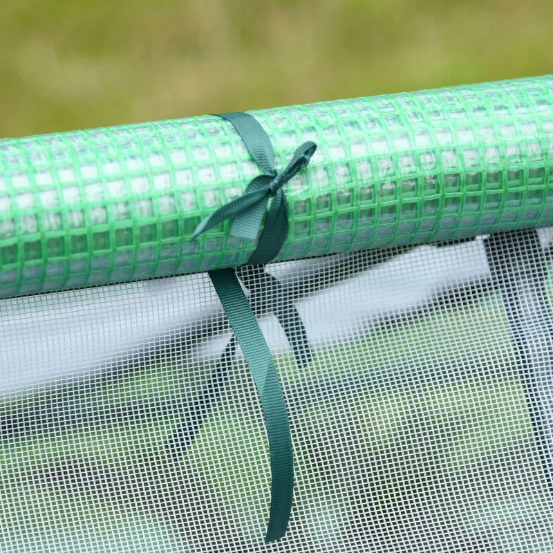 Outsunny 71" x 55" x 32" Mini Greenhouse Portable Hot House for Plants with 2 Large Windows and Ground Nails for Outdoor, Indoor, Garden, Gardening Kit, Green