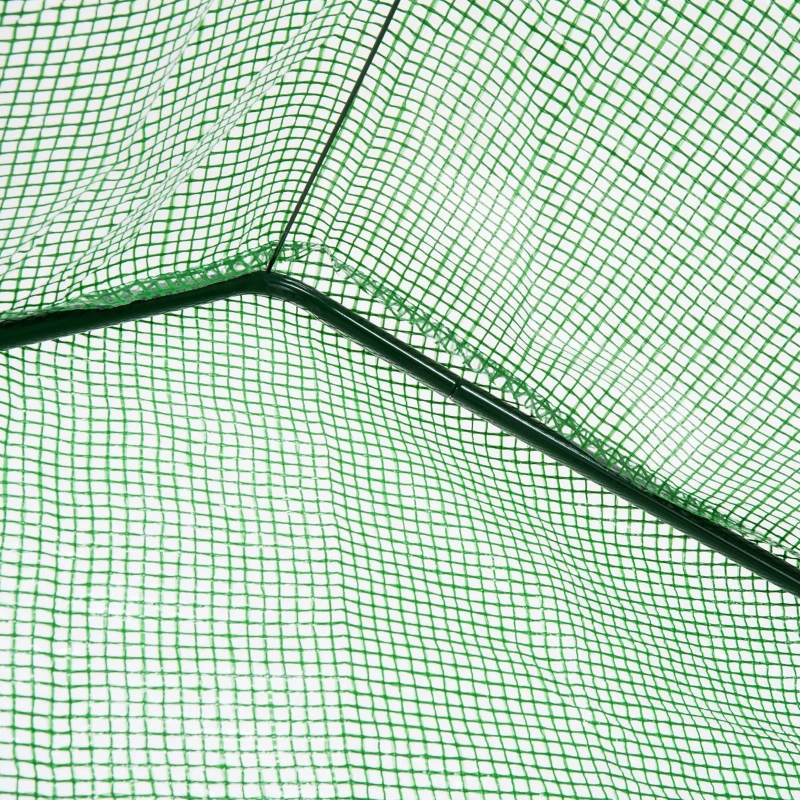 Outsunny 56"x29"x77" Outdoor Greenhouse Walk-in Plant Greenhouse Sun House with Flower Shelves and Zippered Roll-Up Door for Seedling, Flowers, Plant Growing, Germination, Green