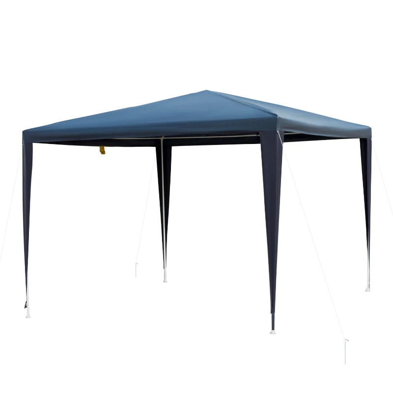 Outsunny 10x10ft Party Tent Portable Gazebo Folding Garden Canopy Event Shelter Outdoor Sunshade Blue