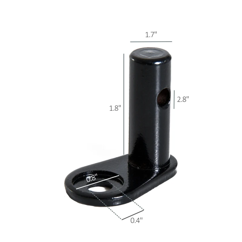Aosom Steel Bike Trailer Hitch, Bike Trailer Attachment, Cycling Adapter Accessories Type 'A' Hitch Connector with Quick Release for Cargo, Child and Pet Trailers