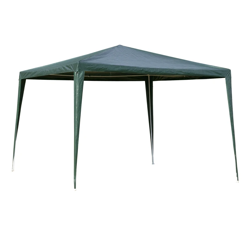 Outsunny 10x10ft Party Tent Portable Gazebo Folding Garden Canopy Event Shelter Outdoor Sunshade Green