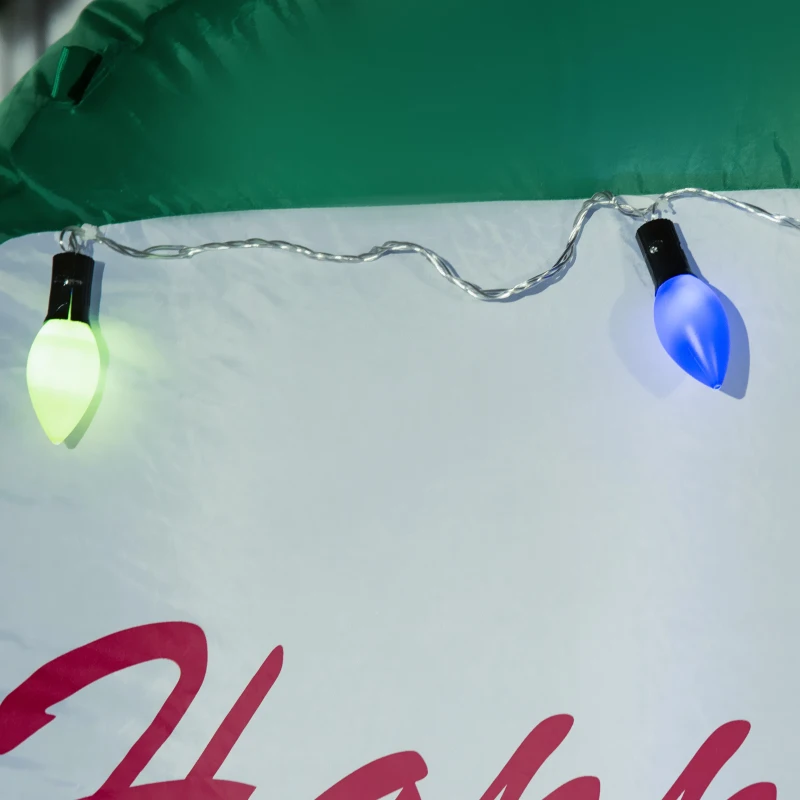 Outsunny 6.5ft Christmas Inflatable Gift Car with Snowman and Gift Boxes, Blow-Up Outdoor LED Yard Display for Lawn Garden Party