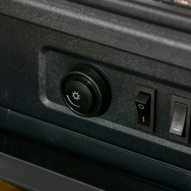 HOMCOM Freestanding Electric Fireplace Heater, Fireplace Stove with Realistic Flame Effect and Adjustable Temperature, Overheat Safety Protection, 750W/1500W, Black