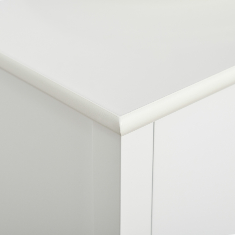 HOMCOM Modern 58" Kitchen Buffet with Hutch, Microwave Cabinet with Drawer and Storage Cupboard for Dining Room, White