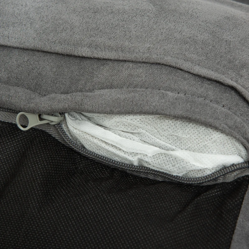 PawHut Elevated Dog Bed, Outdoor Dog Cot, Pet Mat, with Soft Cushion, Breathable Mesh, Washable Cover, for Extra Large-Sized Dog, Grey