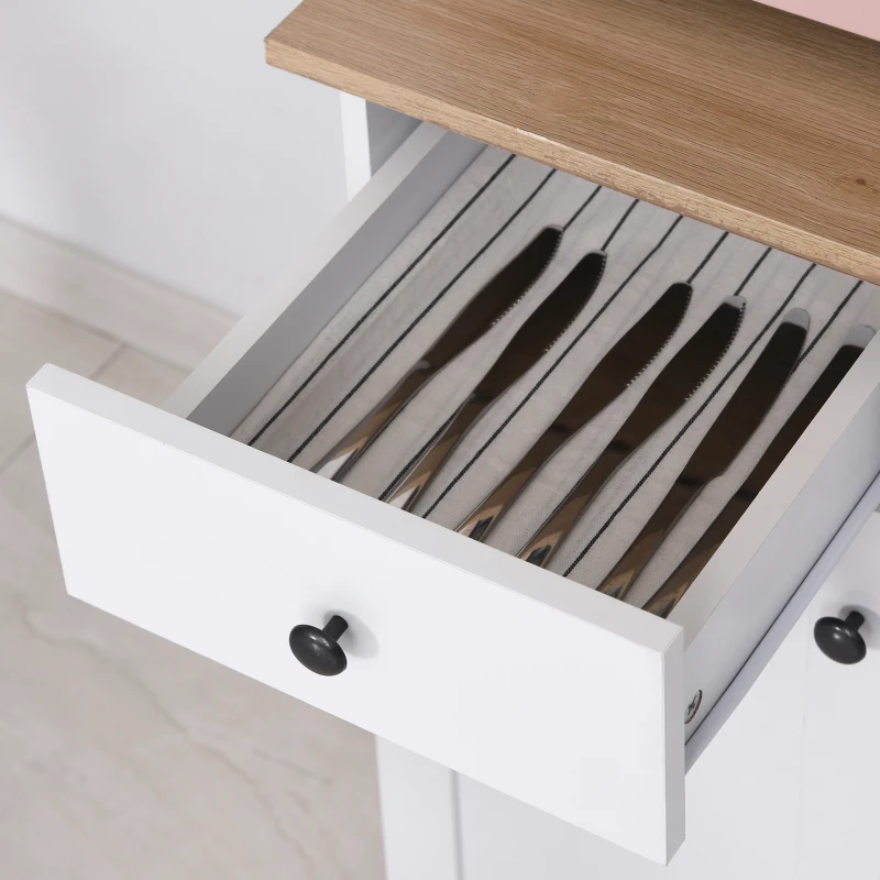 HOMCOM 71" Kitchen Pantry Buffet Server Hutch Storage Sideboard Bookcase with Drawers & Cabinets for Living Room Cabinet Console