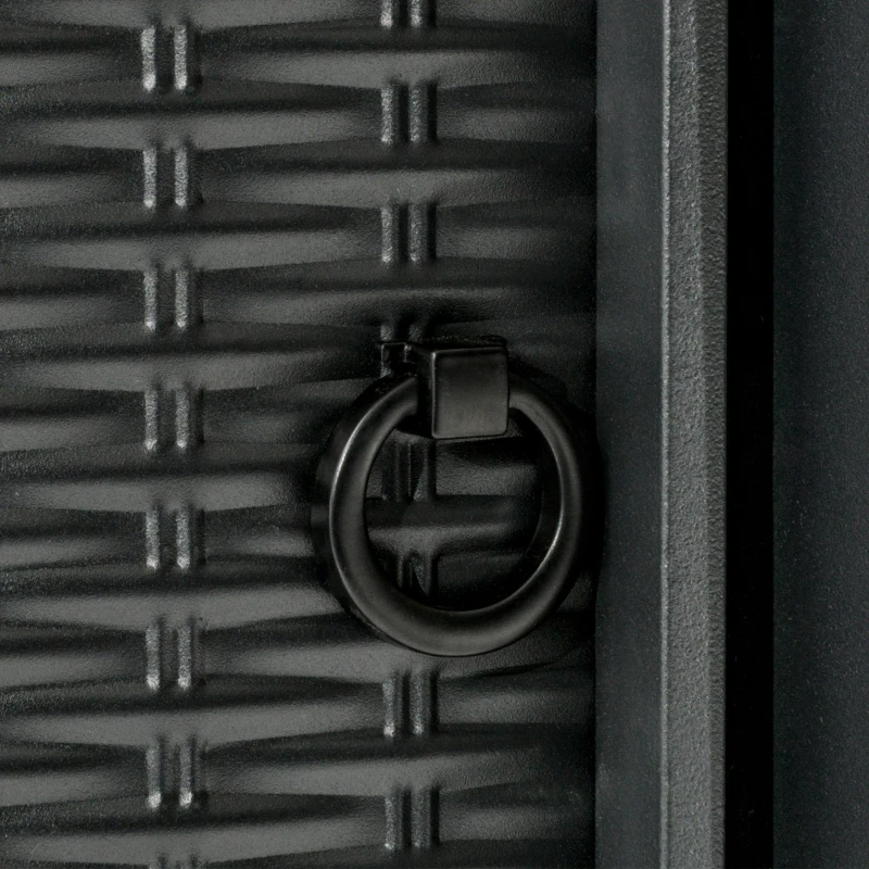 Outsunny 30 Inch Propane Fire Pit Table, 40,000BTU Round Gas Firepit with Protective Cover, Lid and Lava Rocks, CSA Certification for Outdoor, Patio, Black