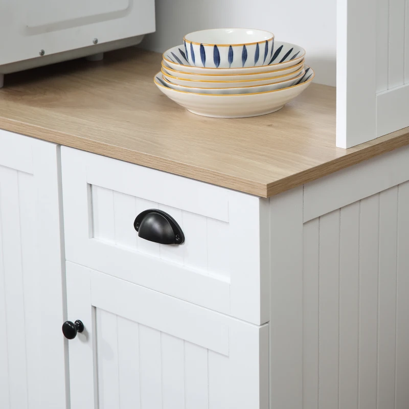 HOMCOM 71" Kitchen Pantry Storage Cabinet with Storage, White