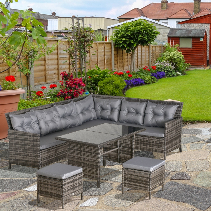 Outdoor Rattan Sofa Dining Set Baci Living Room
