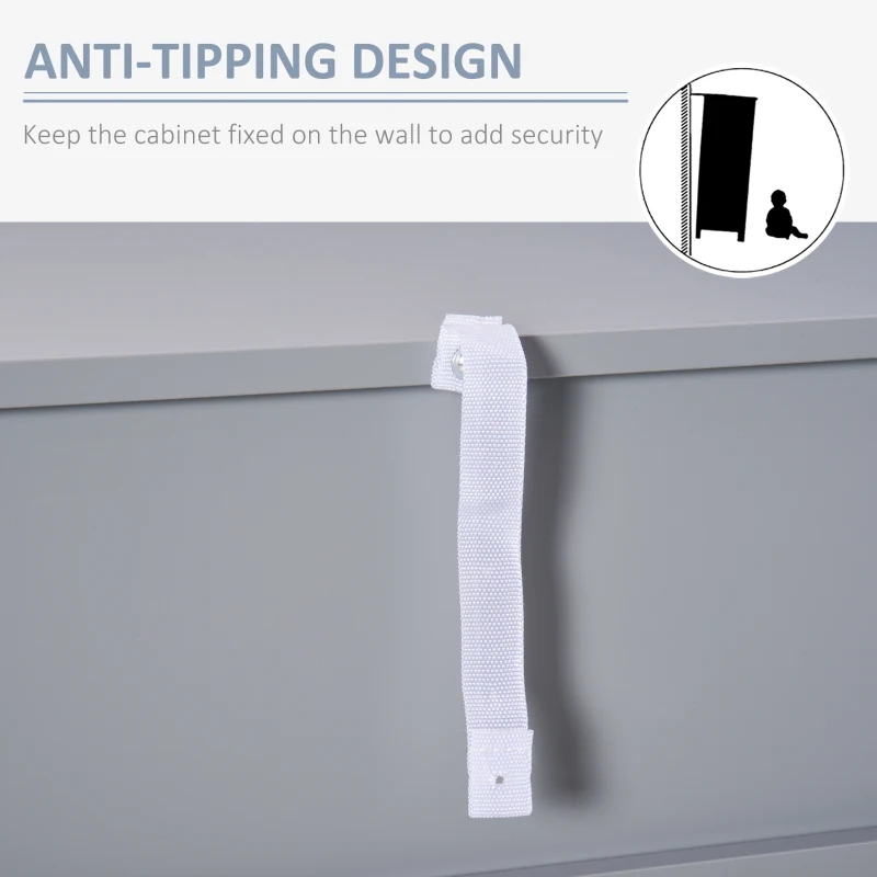 kleankin Modern Bathroom Floor Cabinet, Free Standing Storage Cabinet, Linen Cabinet with Drawer and Adjustable Shelf, Gray