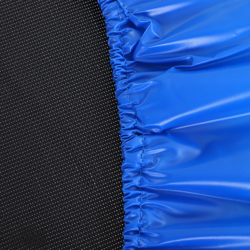 Soozier Φ38” Foldable Mini Fitness Trampoline Home Gym Yoga Exercise Rebounder Indoor Outdoor Jumper with Safety Pad, Blue/Black