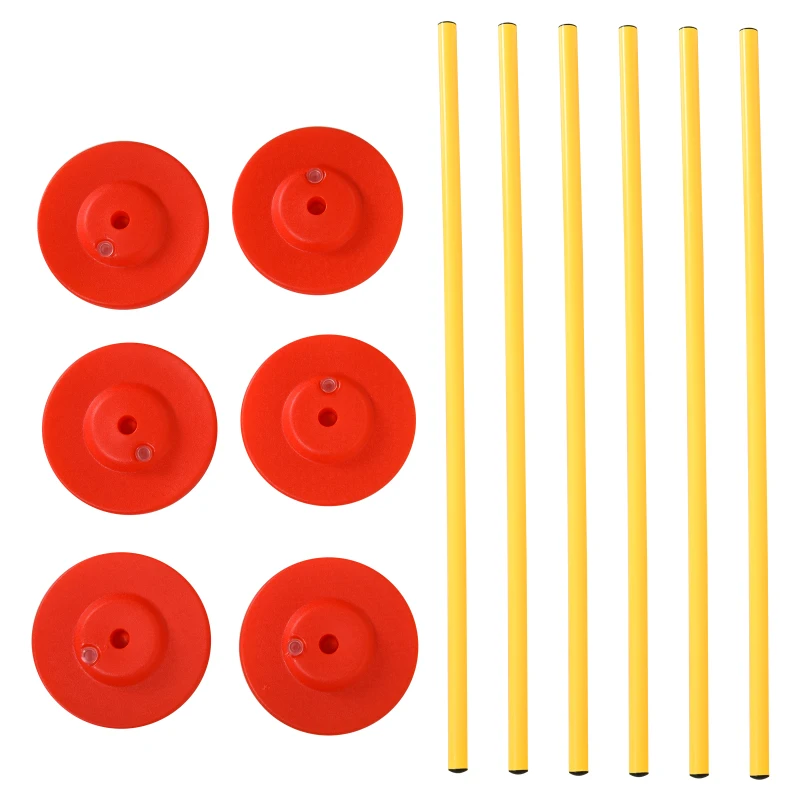 PawHut Dog Agility Training Equipment Fun Pet Obstacle Course Set Dog Agility Hurdle w/ Weaves Poles, Storage Bag for Pet Dog Outdoor Garden Patio Games Training